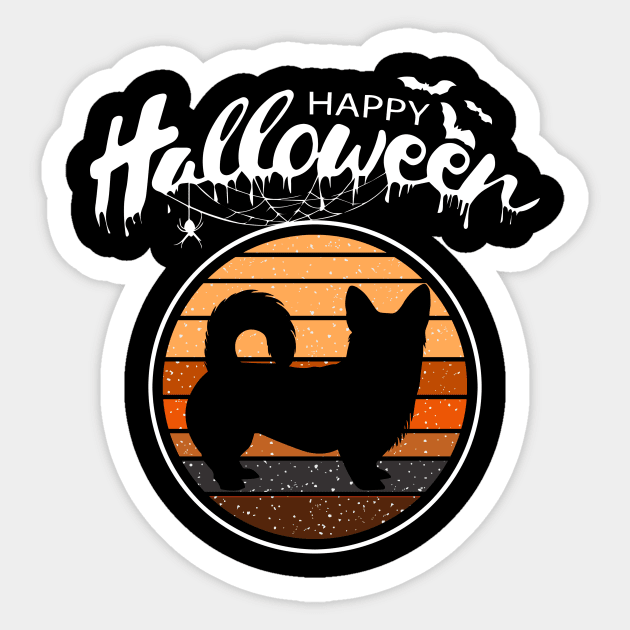 Funny Happy Halloween Beautiful Corgi Men Women Kids Gift Sticker by mlleradrian